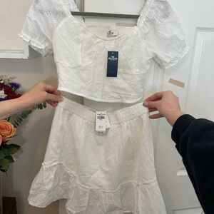 Hollister skirt and cropped shirt set